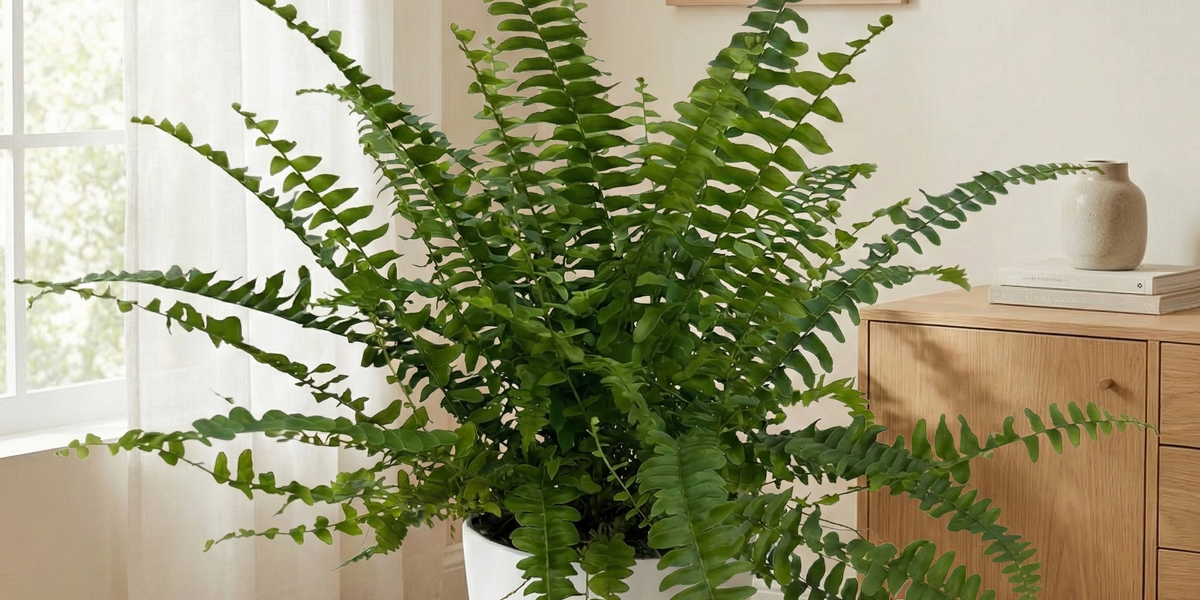 Zimmerpflanzen-Guide: Alles über die Nephrolepis exaltata 'Green Lady'