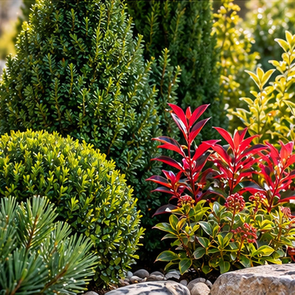 Immergrüne Pflanzen kombinieren: Struktur für Garten und Terrasse