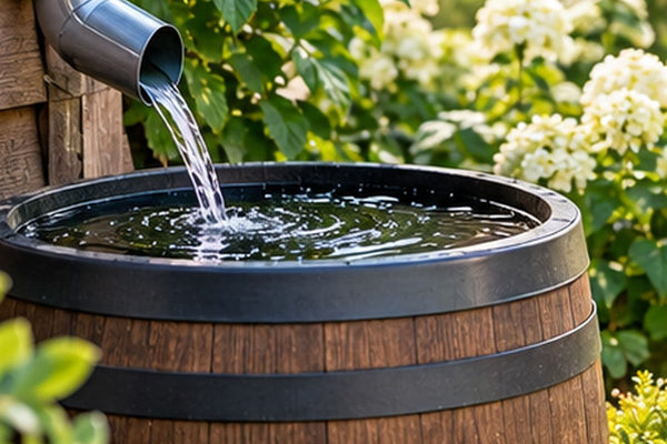 Regenwasser im Garten nutzen: Regentonne aufstellen und Wasser sinnvoll verteilen