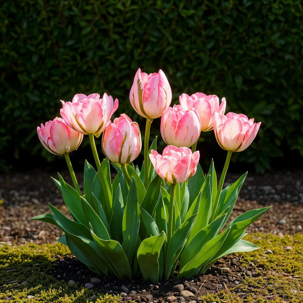 GreenboutiQ - Blumenzwiebeln - Tulp Double Pink - Bulbs Hardy Perennial - Farbe Rosa - 12 Stück - Zwiebelgröße 11/12 - XXL Pack