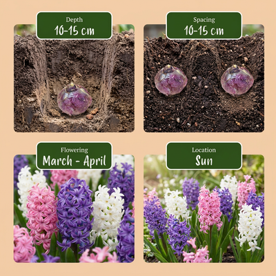 20x Hyacinthus Pastel mix - Pastel mix hyacinth - Pastel - Spring bloomer - Bulb size 14/15