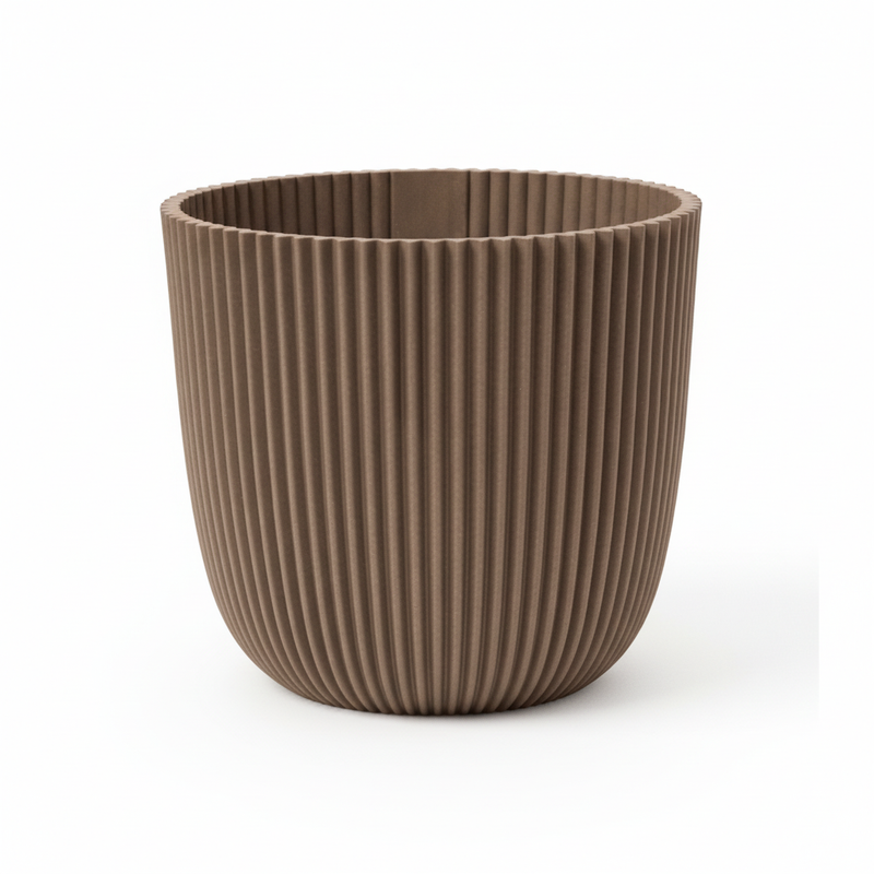 Capi Pot Nature Groove, Warm Taupe, D25 cm