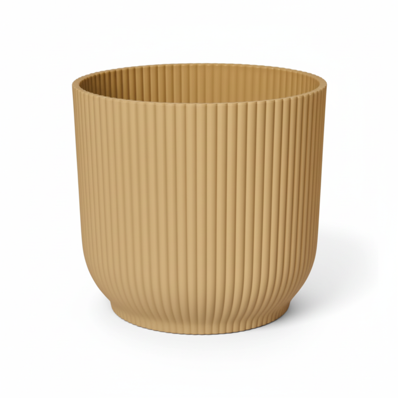ELHO Vibes Fold Übertopf 14 cm Gelb – Lebendige Eleganz für Ihr Zuhause