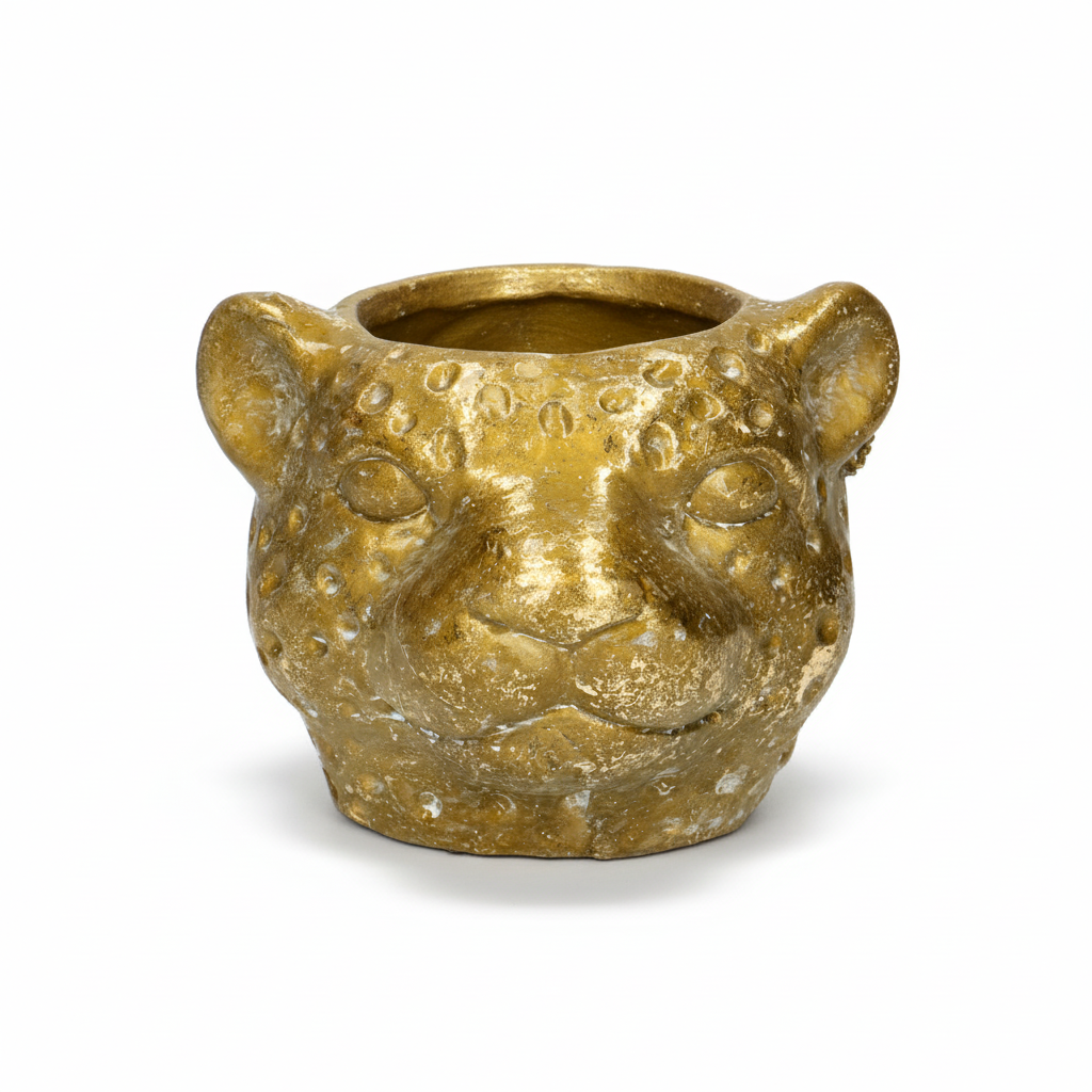 Planter Luipaard D12x9,5cm - Gold - D12x9,5cm