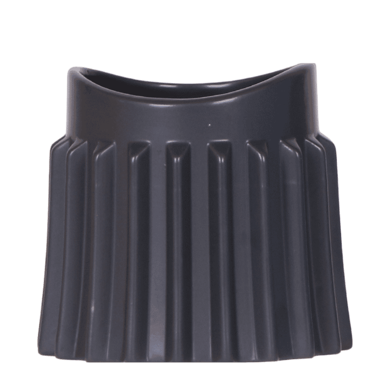 Kolibri Raw-Übertopf Ø9cm - Schwarz | Moderner Design-Blumentopf