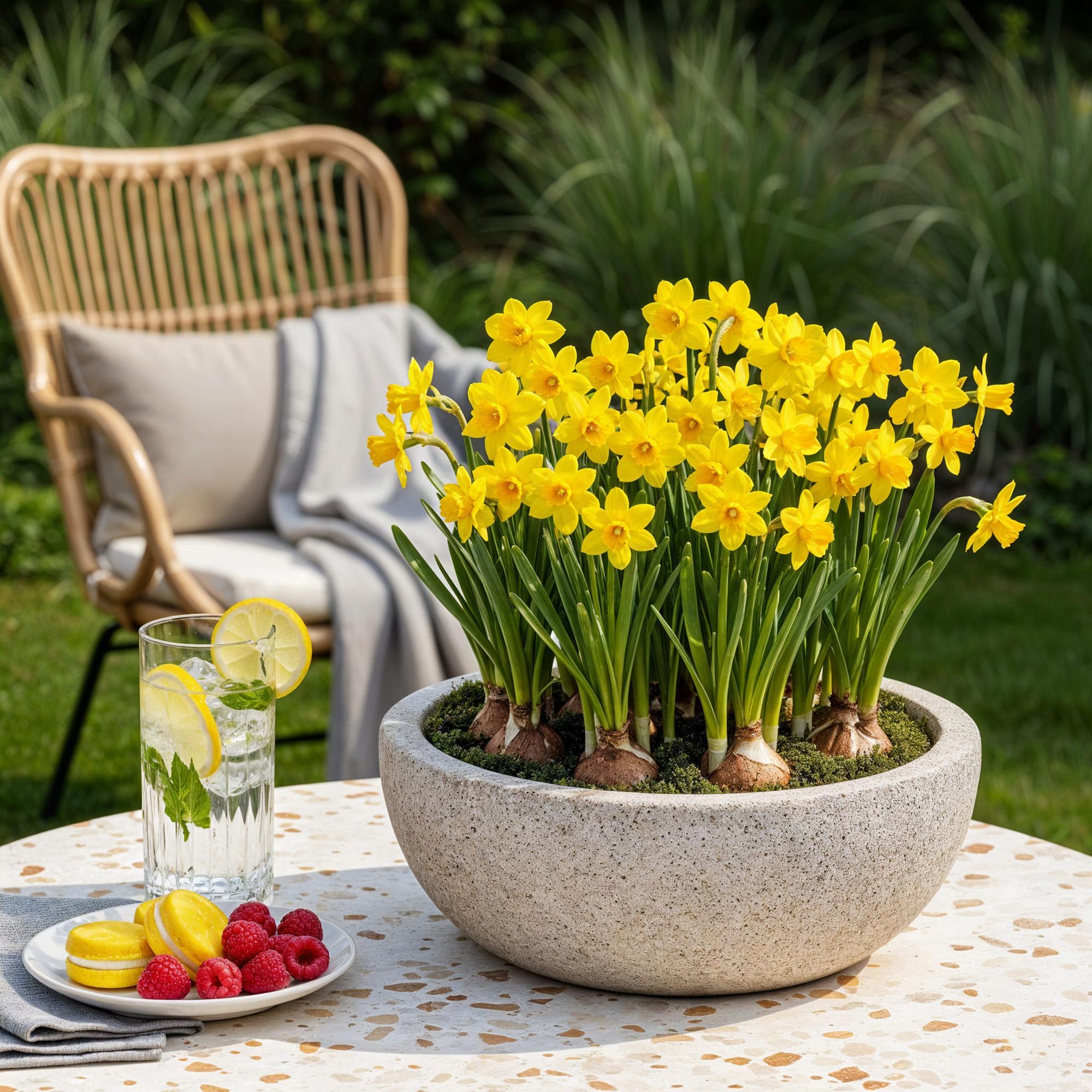 GreenboutiQ - Blumenzwiebeln - Narzisse Tete-A-Tete - Bulbs Hardy Perennial - Farbe Gelb - 25 Stück - Zwiebelgröße 10/11 - XXL Pack