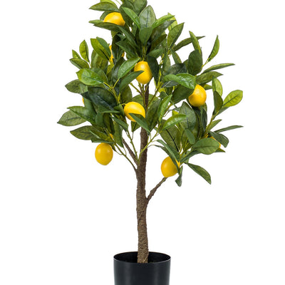 Kunst Zitronenbaum 'Citrus Limonia' - 72 cm, blüht ganzjährig