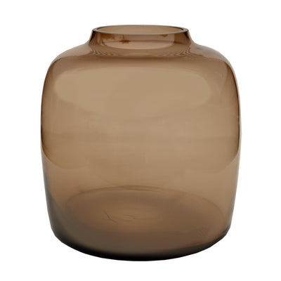 Bartica Vase Taupe - Mouth-blown glass, H25 W25