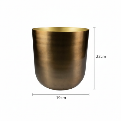Topf Mayk Gold: Stilvoller Übertopf D20cm, H22cm