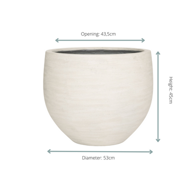 Jumbo Sphere Washed Ivory D53xH45 - Decorative Outdoor Sphere