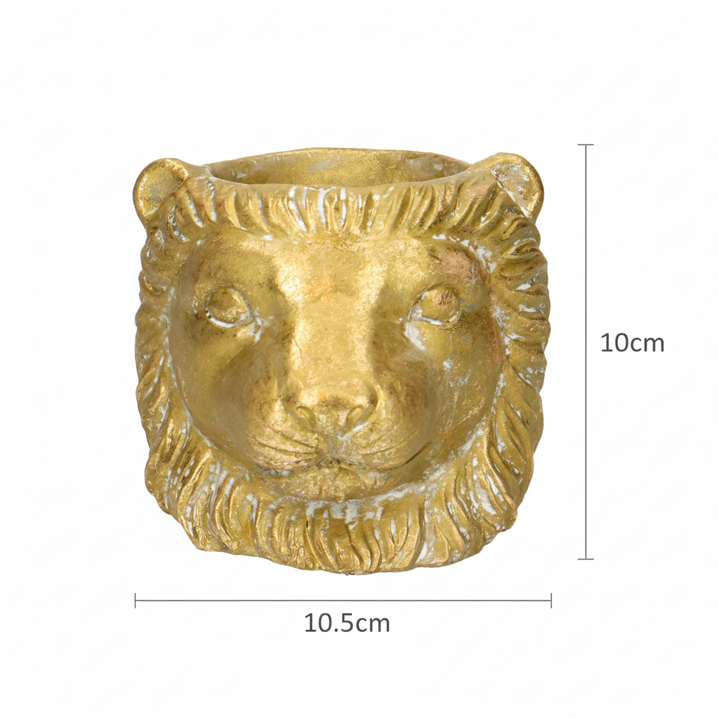 Planter Leeuw D11/13x10cm - Gold - D11/13x10cm