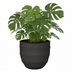 Topf Bordo New Ei: Eleganter Blumentopf D55 x H46cm in Erdoptik Bild 3