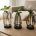 Glaszylinder mit LED - 3er-Set Ø7cm x H20cm - Warmweiß Bild 3