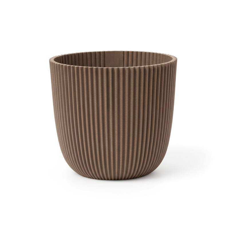 Capi Topf Natur Groove, D17cm, warm Taupe – Nachhaltig & Stilvoll