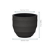 Topf Bordo New Egg Earth - D36 x H31 cm, Eleganter Pflanzentopf Bild 2