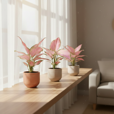 6er Aglaonema Spar-Set: Red Valentine & Red Zirkon