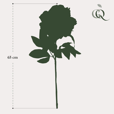 5x Kunstrosen Pfingstrosen Dunkelrosa 65cm