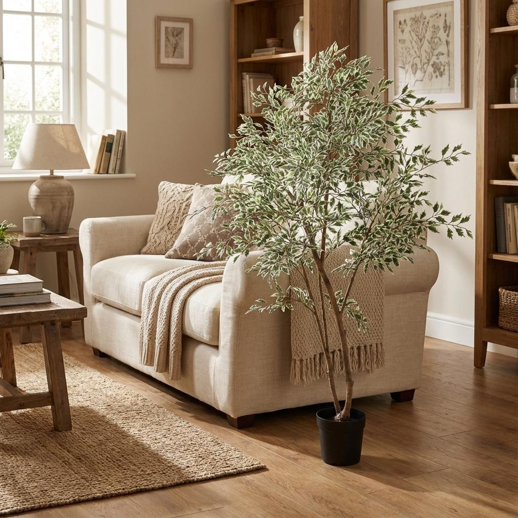 Kunst Ficus benjamina variegata - 185cm