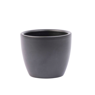 Topf Boule Anthrazit matt - D7,5 H6 cm – Elegantes Keramik-Blumentopf