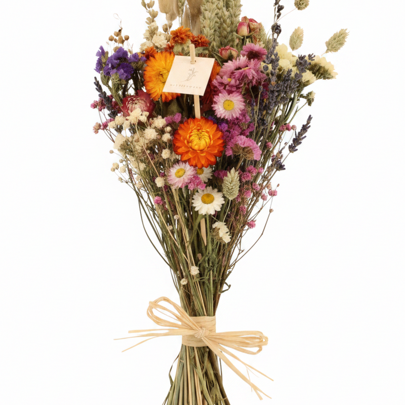 Trockenblumen Feldblumenstrauß, Deko-Blumenstrauß Ø20cm H50cm
