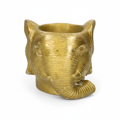 Elephant Planter Gold D11/12x10cm - Luxurious Decorative Accessory