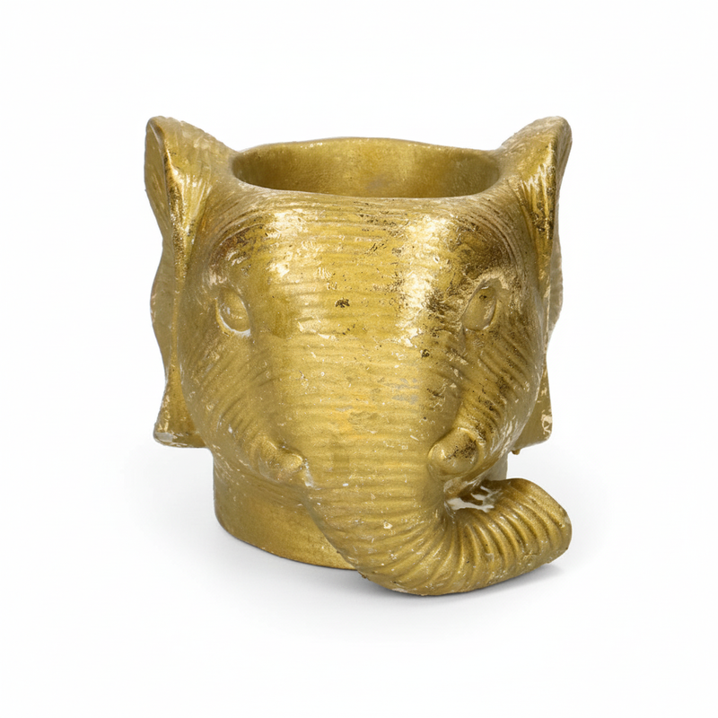 Pflanztopf Elefant Gold D11/12x10cm - Luxuriöses Deko-Accessoire