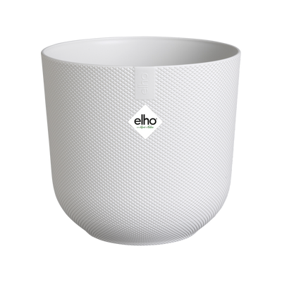 Elho Jazz Round Topf weiß D23 x H21 cm - Moderner Pflanzentopf