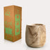 Pia Flower Pot M - Light Brown Wood - H25 W23 Bild 5