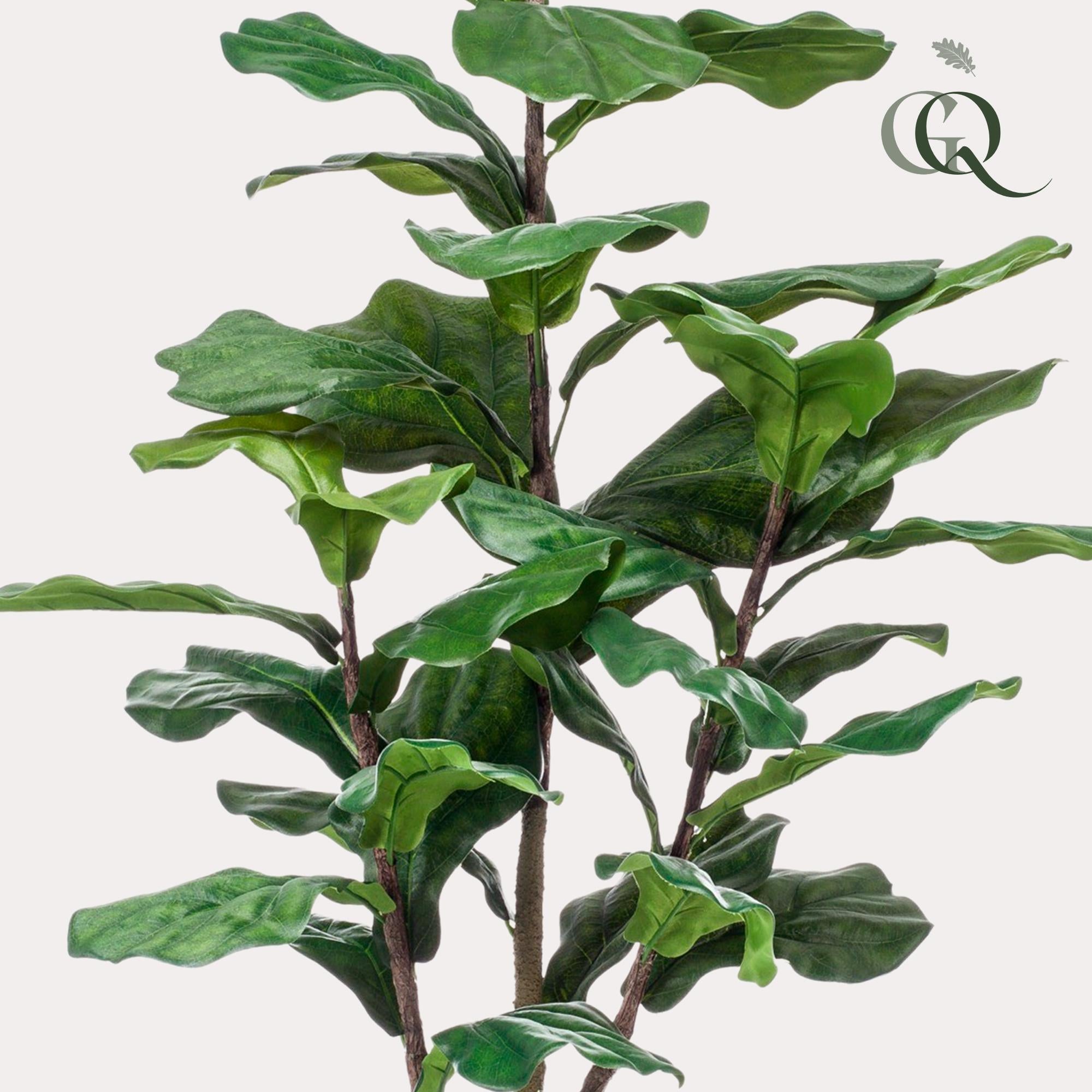 Kunstpflanze - Ficus Lyrata - Tabakspflanze - 120 cm