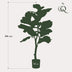 Artificial Plant Ficus Lyrata Fiddle Leaf Fig 90cm - Easy Care & Realistic Bild 2