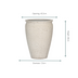 Artemis Chalk White Pot - Large & Elegant L D53xH68cm Bild 2
