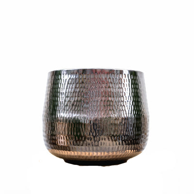 Pot Jenna Lead - 46x38: Elegant houseplant with dark leaves