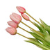 Tulpen boeket Pink - 5 stuks - 'Real Touch' Kunst tulpen - 42 cm (roze) Bild 3