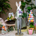 Dekofigur Osterhase Gentleman mit Blumen, 51 cm Bild 3
