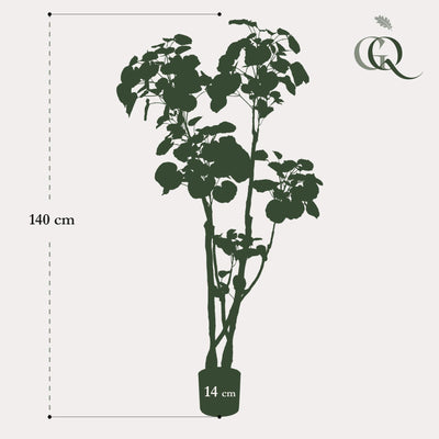 Kunstpflanze Polyscias Aralia, 135 cm – Grün und Pflegeleicht