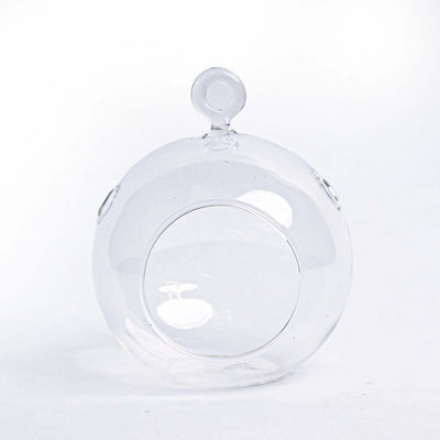 Glas-Dekokugeln 3er Set - Transparent m. Haken D10,5 H8 cm