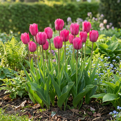 60x Tulipa Triumph Pink - Zwiebeln, Frühblüher, 11/12cm