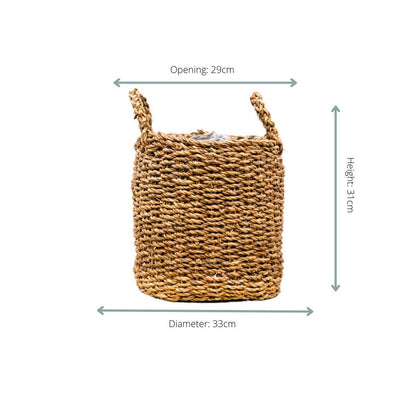 Basket Jack 34x31: Organic Shape & Natural Texture for Indoors & Outdoors