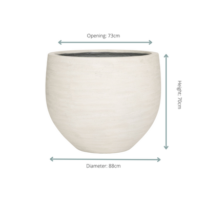 Jumbo Decorative Sphere Ivory, Vintage Look (Ø 88xH70cm)