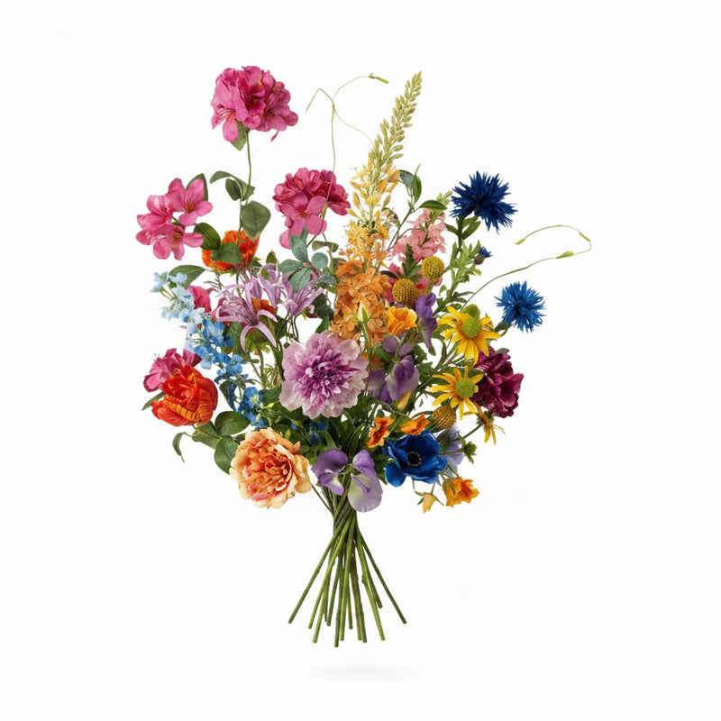 Kunstblumenstrauß Summer Garden Deluxe, 100 cm, 19 Stiele, Real Touch