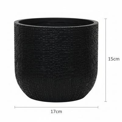 Capi Pot Bowl Skin Anthracite D17cm H15cm - Modern Planter