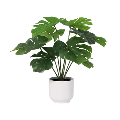 Künstliche Monstera Deliciosa im weißen Topf, 50cm
