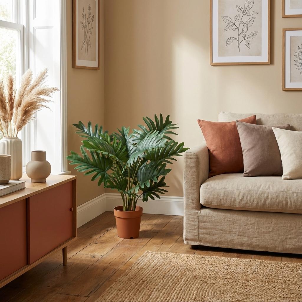 Kunst Philodendron Selloum - 70cm