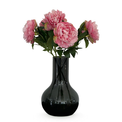 Kunstblumen: 5 hellrosa Pfingstrosen, 65 cm – Romantische Deko