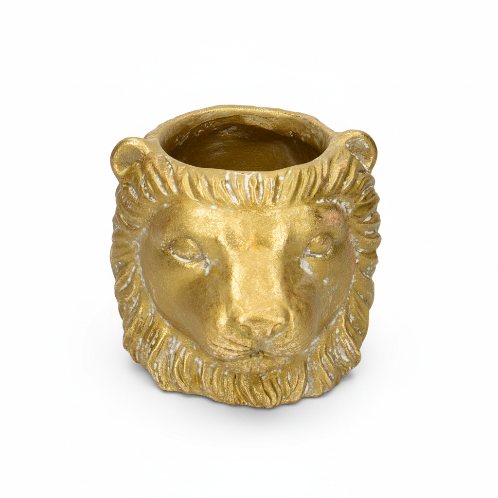 Planter Leeuw D11/13x10cm - Gold - D11/13x10cm