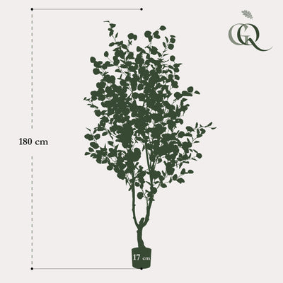 Künstlicher Eucalyptusbaum (Blauer Gummibaum), 180 cm
