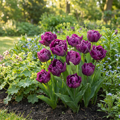 24x Tulipa Double Lilac - gefüllte Flieder-Tulpe, lila, 11/12