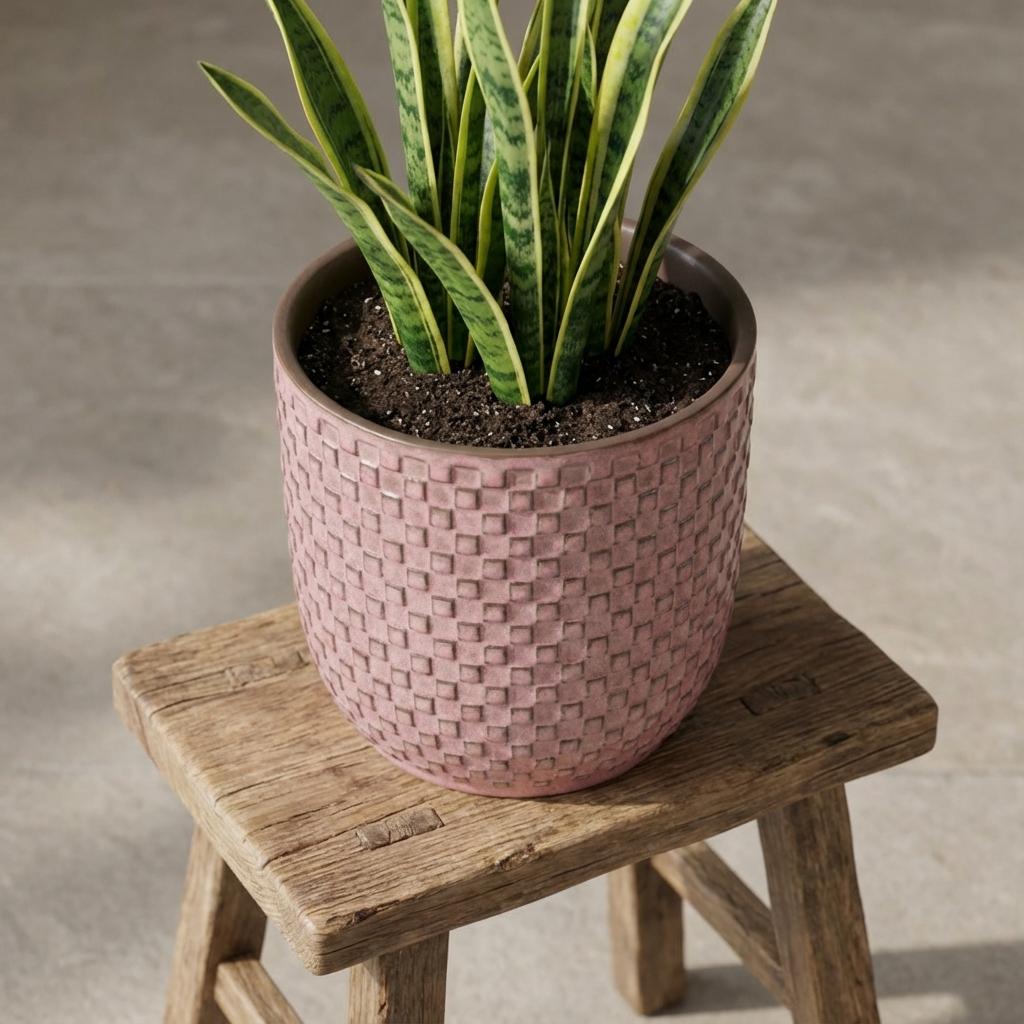 Mini pot relief roze D7