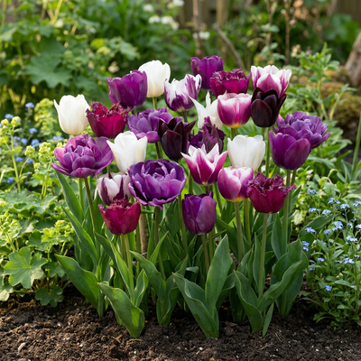 96x Tulipa Blueberry mix - Blueberry mix tulip - Miscellaneous - Spring bloomer - Bulb size 11/12