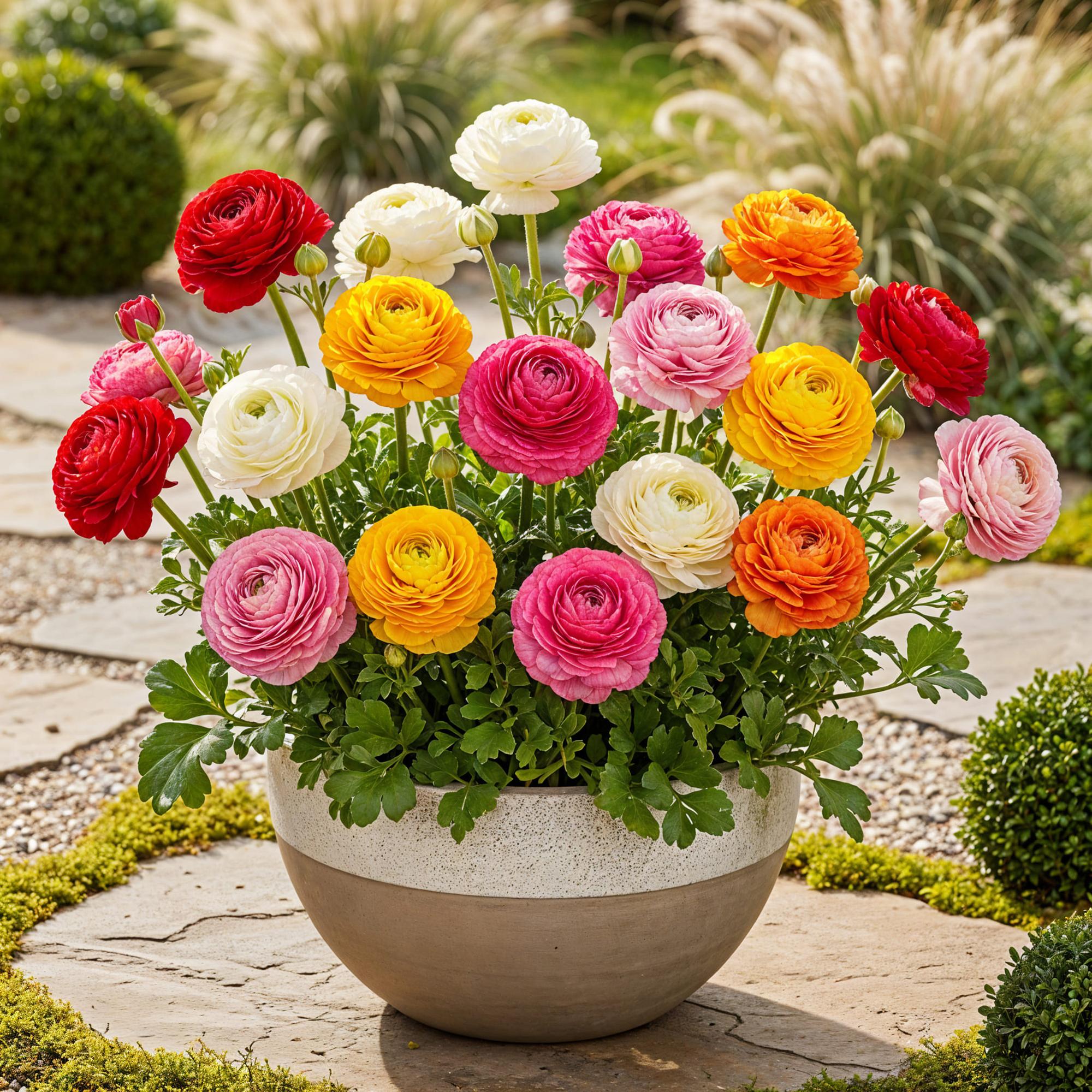 GreenboutiQ - Blumenzwiebeln - Ranunculus Mix - Bulbs Hardy Perennial - Verschiedene Farben - 40 Stück - Zwiebelgröße 5/6 - XXL Pack